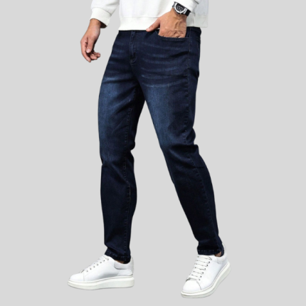 Dark Blue Slim Fit Men’s Jeans by Edubizzi