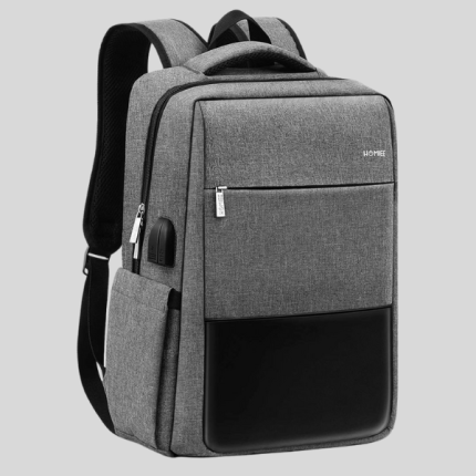 Red Nylon Backpack with Gold Zippers and Padded Straps